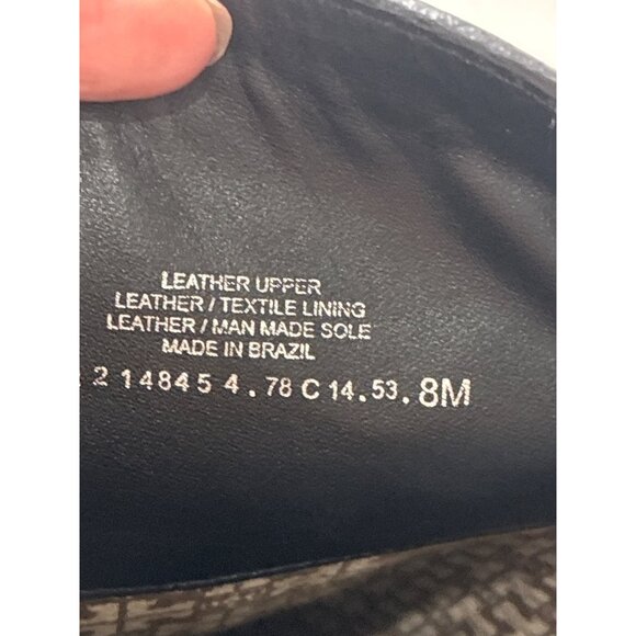 Tory Burch Eloise Tall black leather riding boots womens size 8 gold Logo - Picture 8 of 9